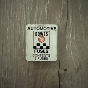 Vintage Bowes Seal Fast Automotive Fuses AGA 30 Advertising‎ Tin 5 Fuses